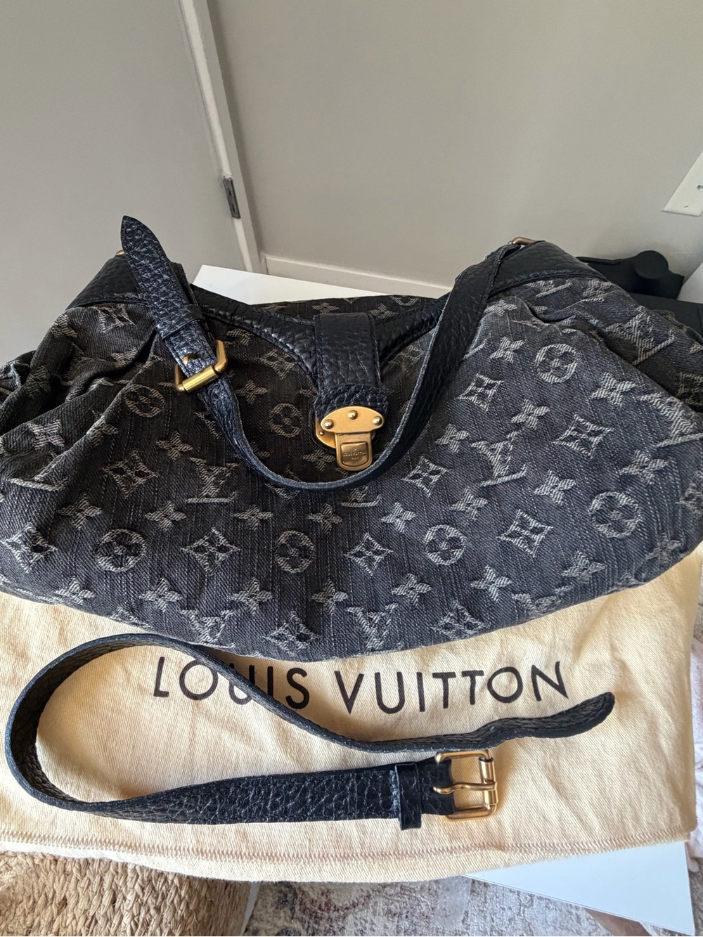 Louis Vuitton Denim Mahina XS Black Monogram Shoulder Bag - Picture 16 of 16